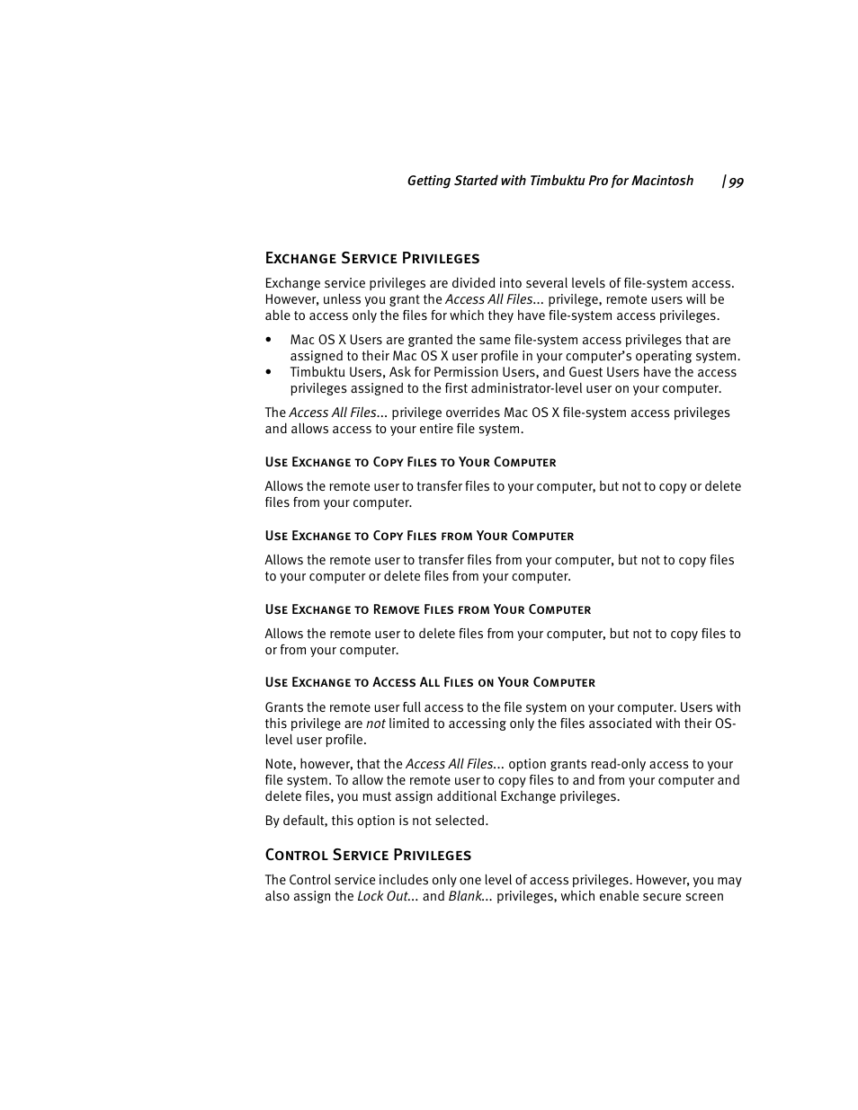 ARRIS Timbuktu for Macintosh v8.8.3- Getting Started Guide User Manual | Page 99 / 116