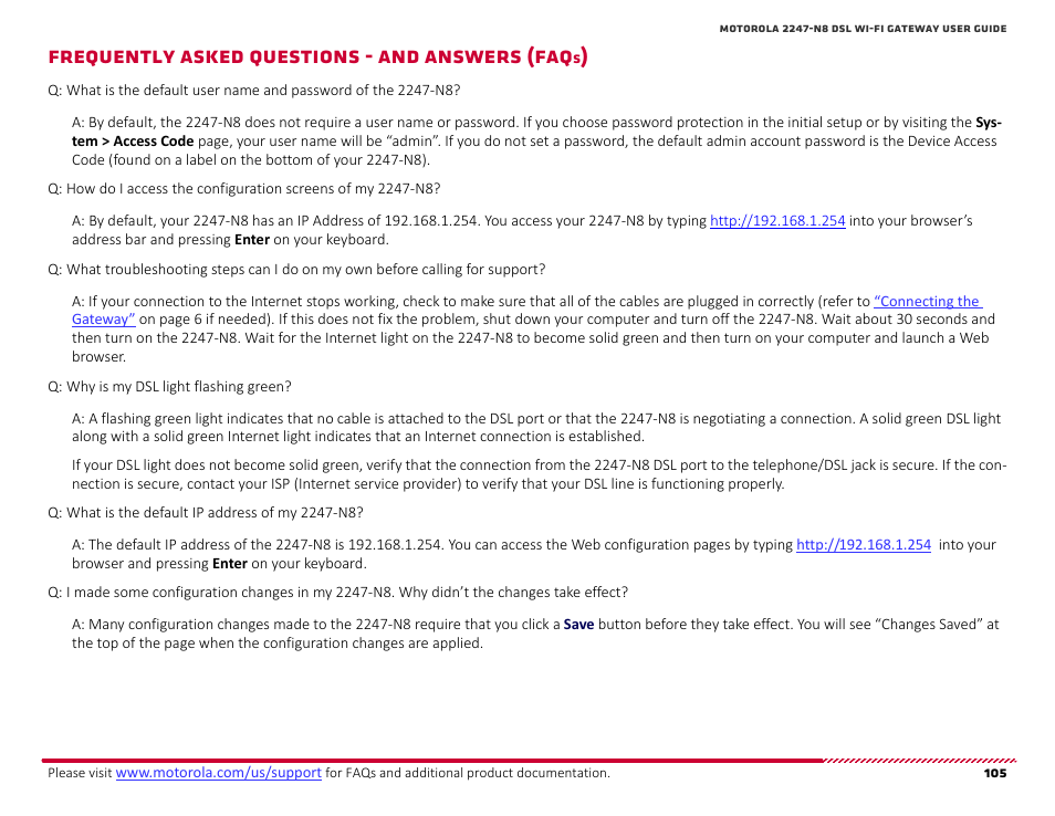 Frequently asked questions - and answers (faqs), Requently, Sked | Uestions, Nswers, Frequently asked questions - and, Answers (faqs), Frequently asked questions - and answers (faq | ARRIS 2247-N8-10NA (v9.1.x) User Manual User Manual | Page 105 / 131