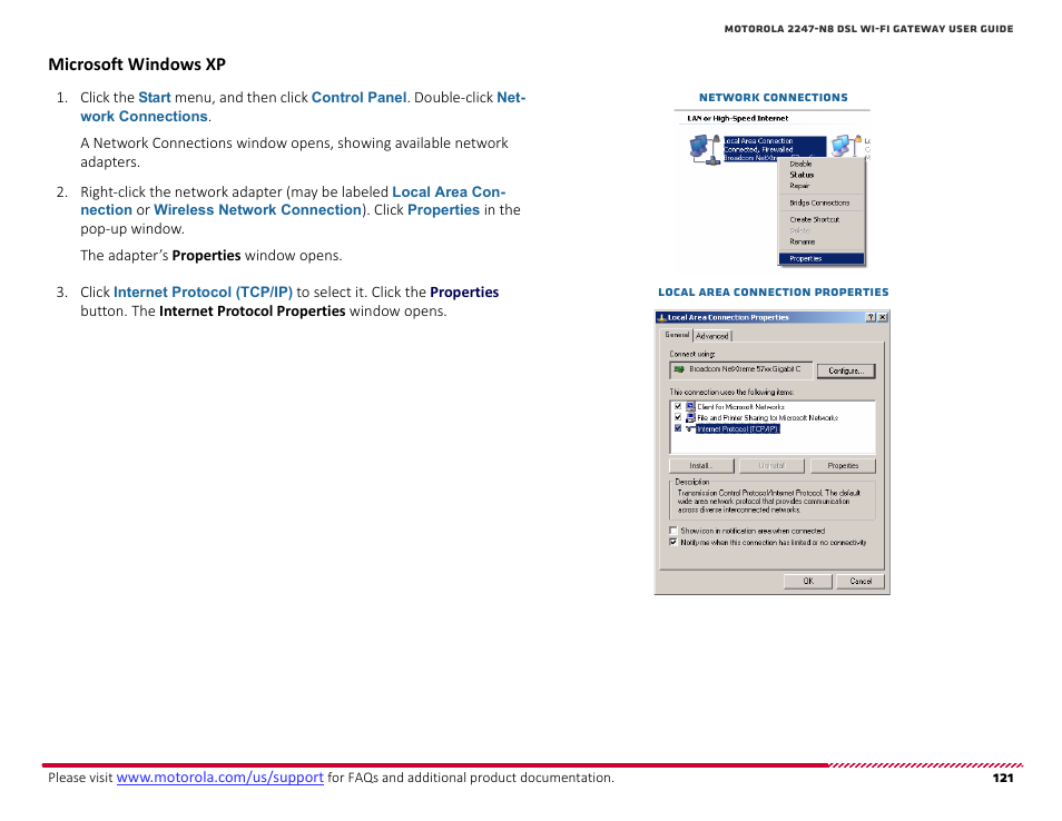 Microsoft windows xp | ARRIS 2247-N8-10NA (v9.1.x) User Manual User Manual | Page 121 / 131