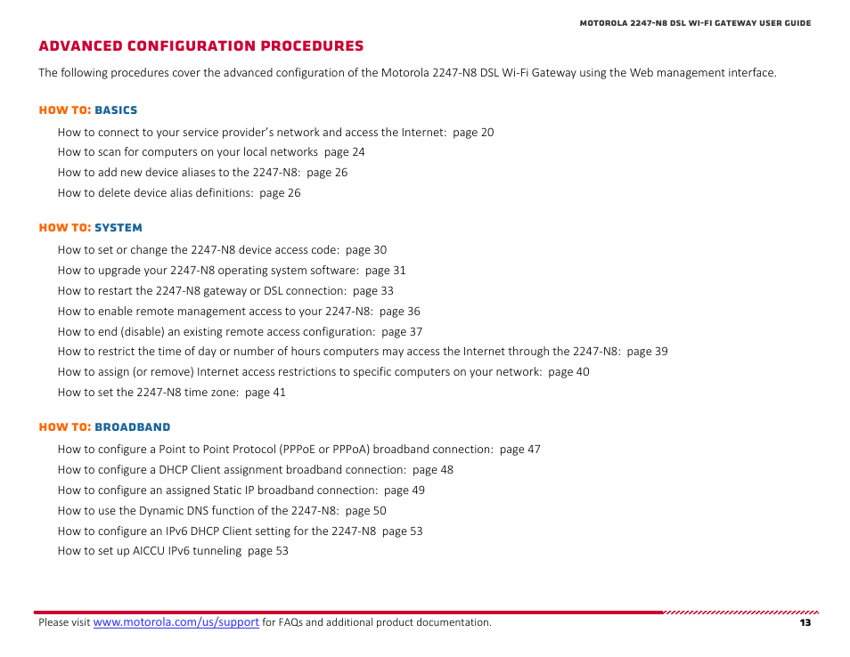 Advanced configuration procedures, Dvanced, Onfiguration | Rocedures | ARRIS 2247-N8-10NA (v9.1.x) User Manual User Manual | Page 13 / 131