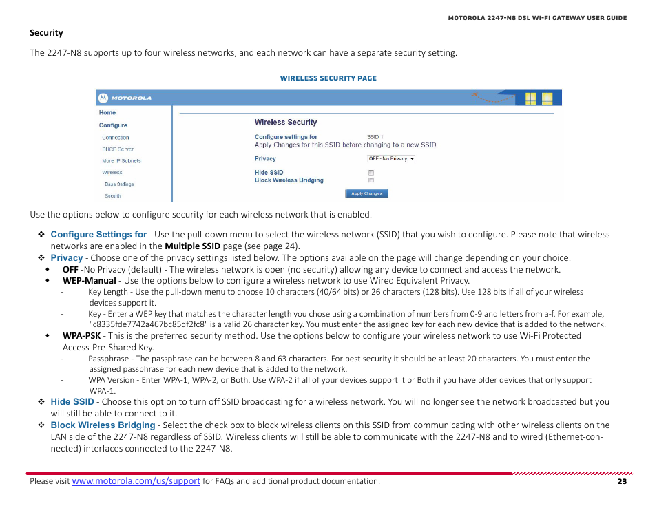 Security | ARRIS 2247-N8-10NA User Manual User Manual | Page 24 / 68