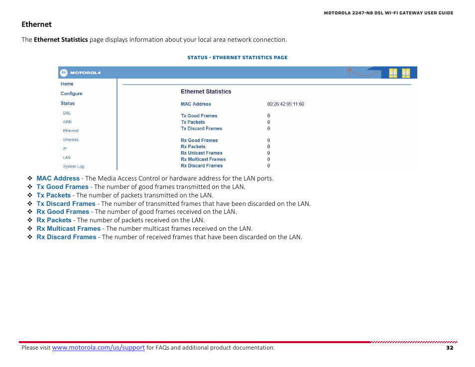 Ethernet | ARRIS 2247-N8-10NA User Manual User Manual | Page 33 / 68