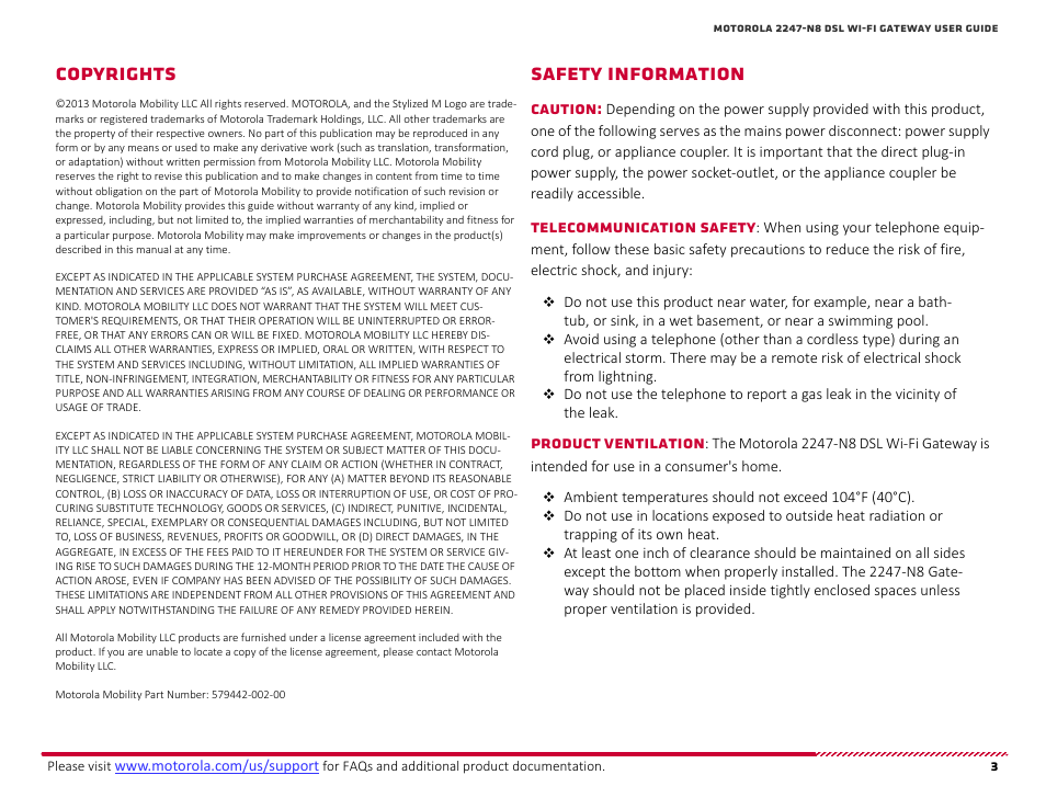 Copyrights, Safety information, Opyrights | Afety, Nformation | ARRIS 2247-N8-10NA User Manual User Manual | Page 4 / 68