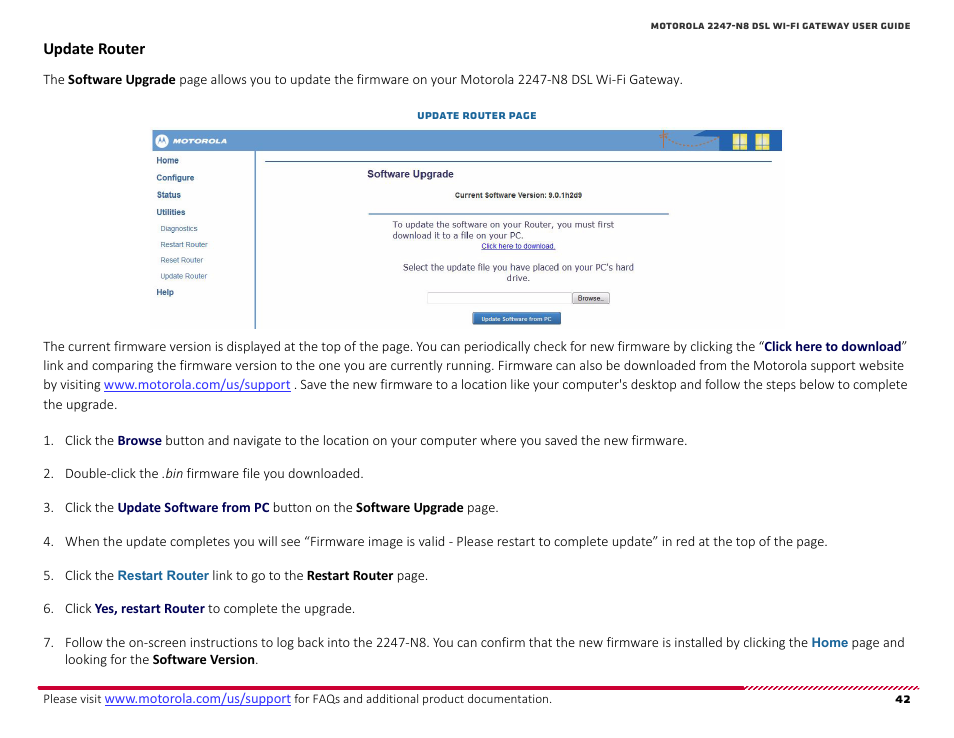 Update router | ARRIS 2247-N8-10NA User Manual User Manual | Page 43 / 68