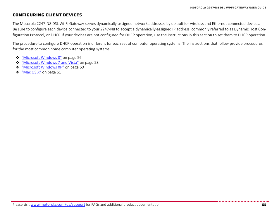 Configuring client devices | ARRIS 2247-N8-10NA User Manual User Manual | Page 56 / 68