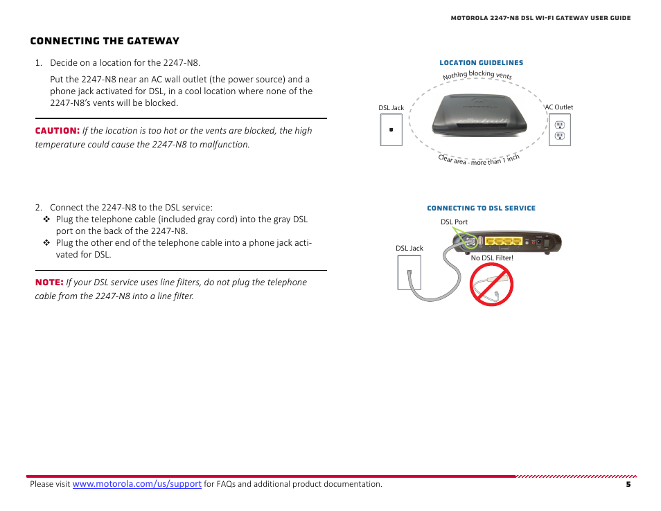 Connecting the gateway (continued), Connecting the gateway | ARRIS 2247-N8-10NA User Manual User Manual | Page 6 / 68