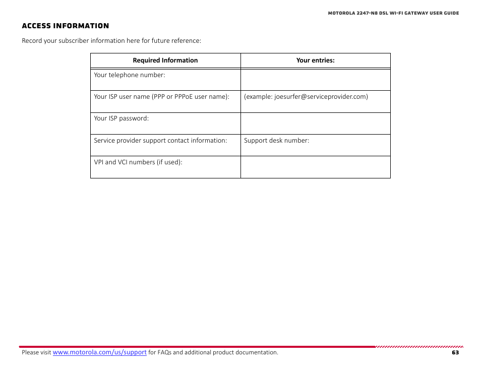 Access information | ARRIS 2247-N8-10NA User Manual User Manual | Page 64 / 68