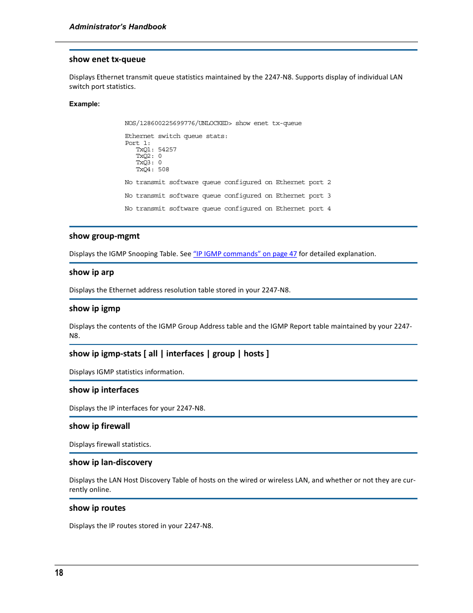 ARRIS 2247-N8-10NA (v9.1.x) Admin Handbook User Manual | Page 18 / 110