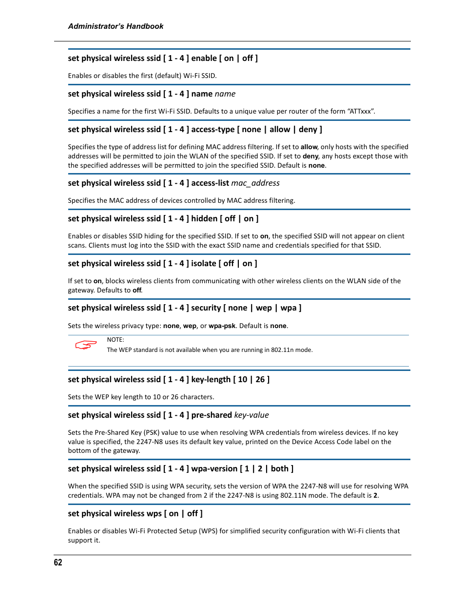 ARRIS 2247-N8-10NA (v9.1.x) Admin Handbook User Manual | Page 62 / 110