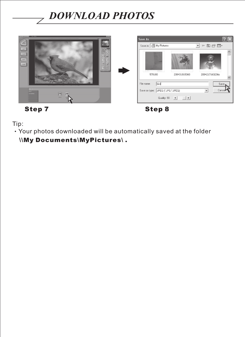 頁面 10, Download photos | Celestron VistaPix 72204 User Manual | Page 10 / 14