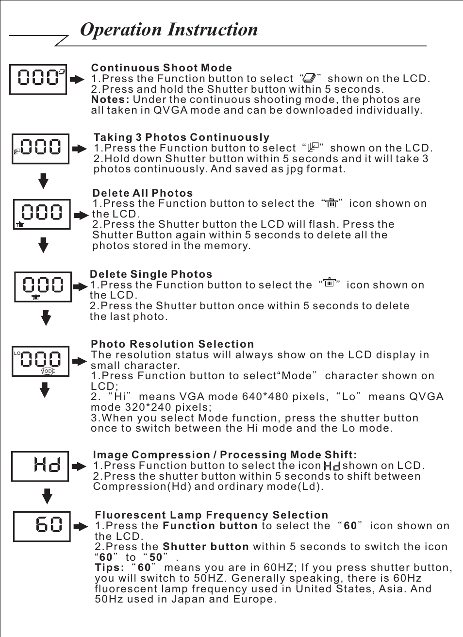 頁面 6, Operation instruction | Celestron VistaPix 72204 User Manual | Page 6 / 14