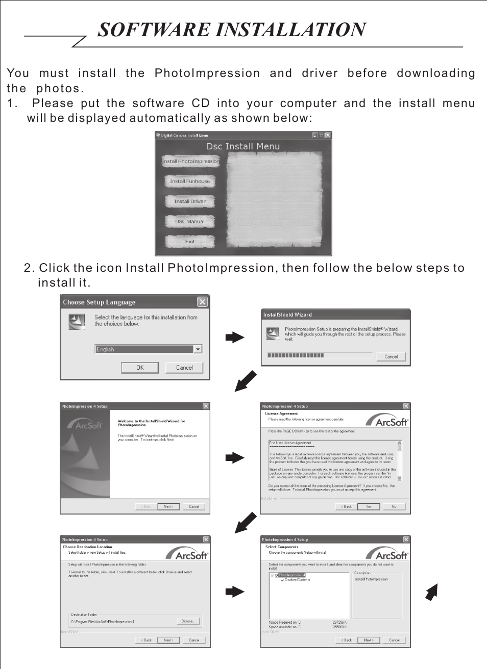 頁面 7, Software installation | Celestron VistaPix 72204 User Manual | Page 7 / 14