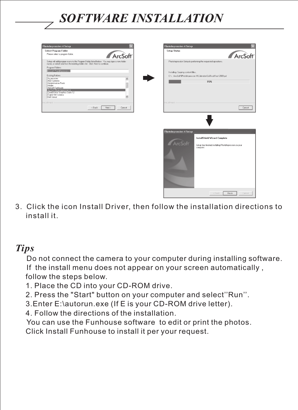 頁面 8, Software installation | Celestron VistaPix 72204 User Manual | Page 8 / 14