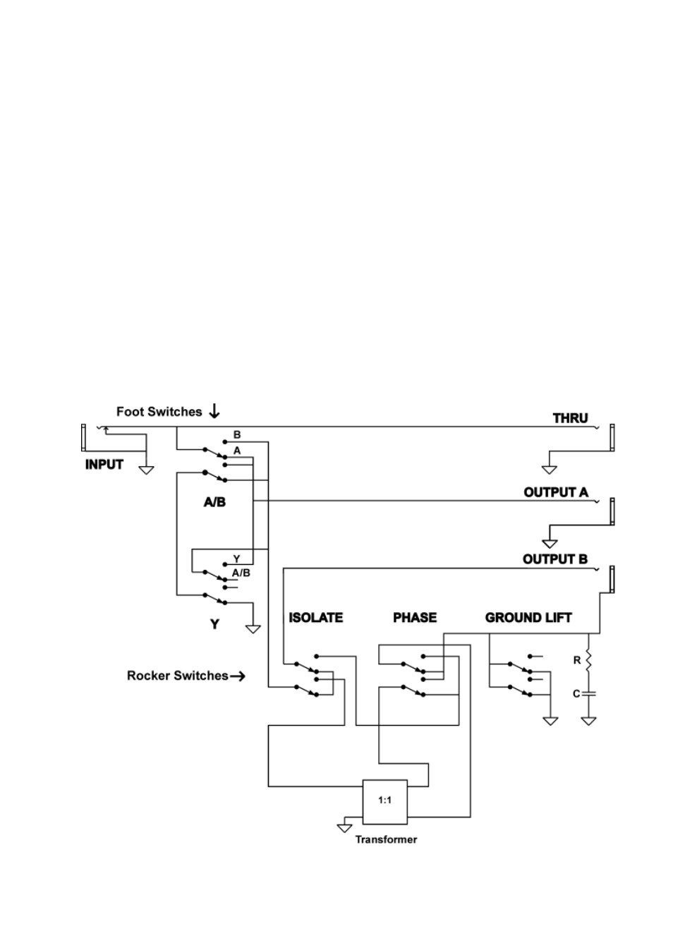 Block diagram | ART Pro Audio CoolSwitchPro - Isolated A/B-Y Switch User Manual | Page 11 / 16