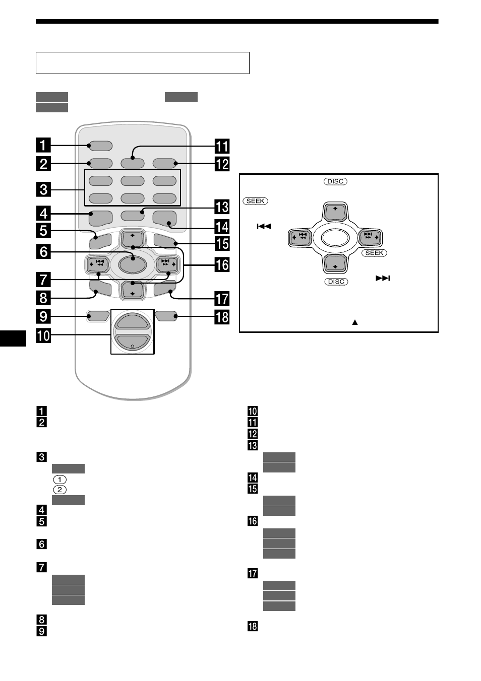 Localização dos controlos, 4localização dos controlos, Comando tipo cartão de crédito rm-x113 | Sony CDX-CA850 User Manual | Page 102 / 204