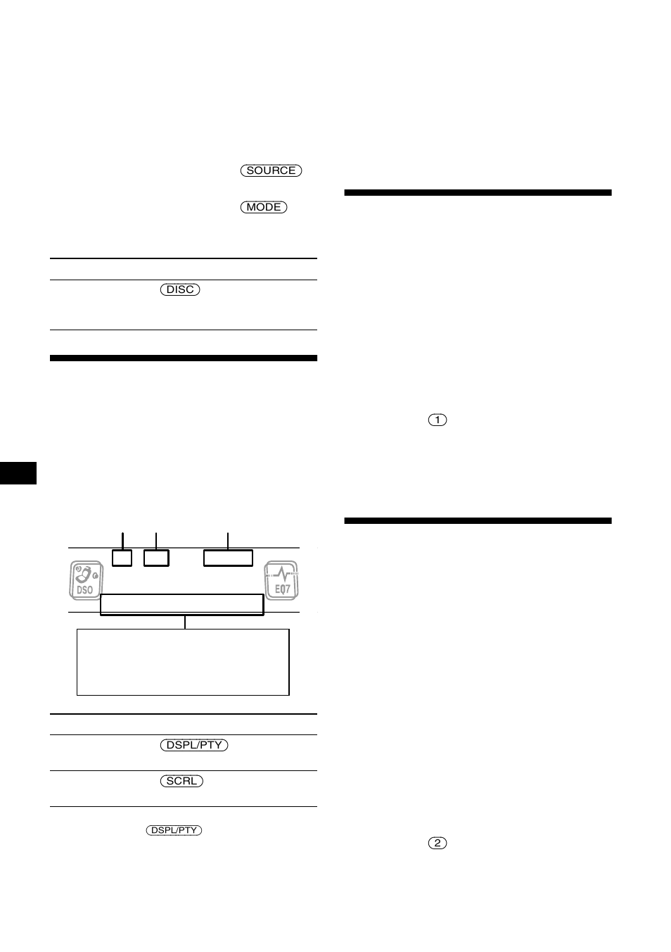 Elementos do visor reproduzir faixas repetidamente, Reprodução repetitiva, Reproduzir as faixas por ordem aleatória | Reprodução aleatória, Elementos do visor, Reproduzir faixas repetidamente | Sony CDX-CA850 User Manual | Page 108 / 204