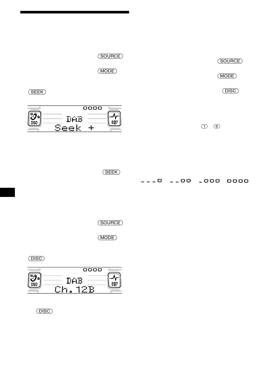 Operações básicas de dab, 20 operações básicas de dab | Sony CDX-CA850 User Manual | Page 118 / 204