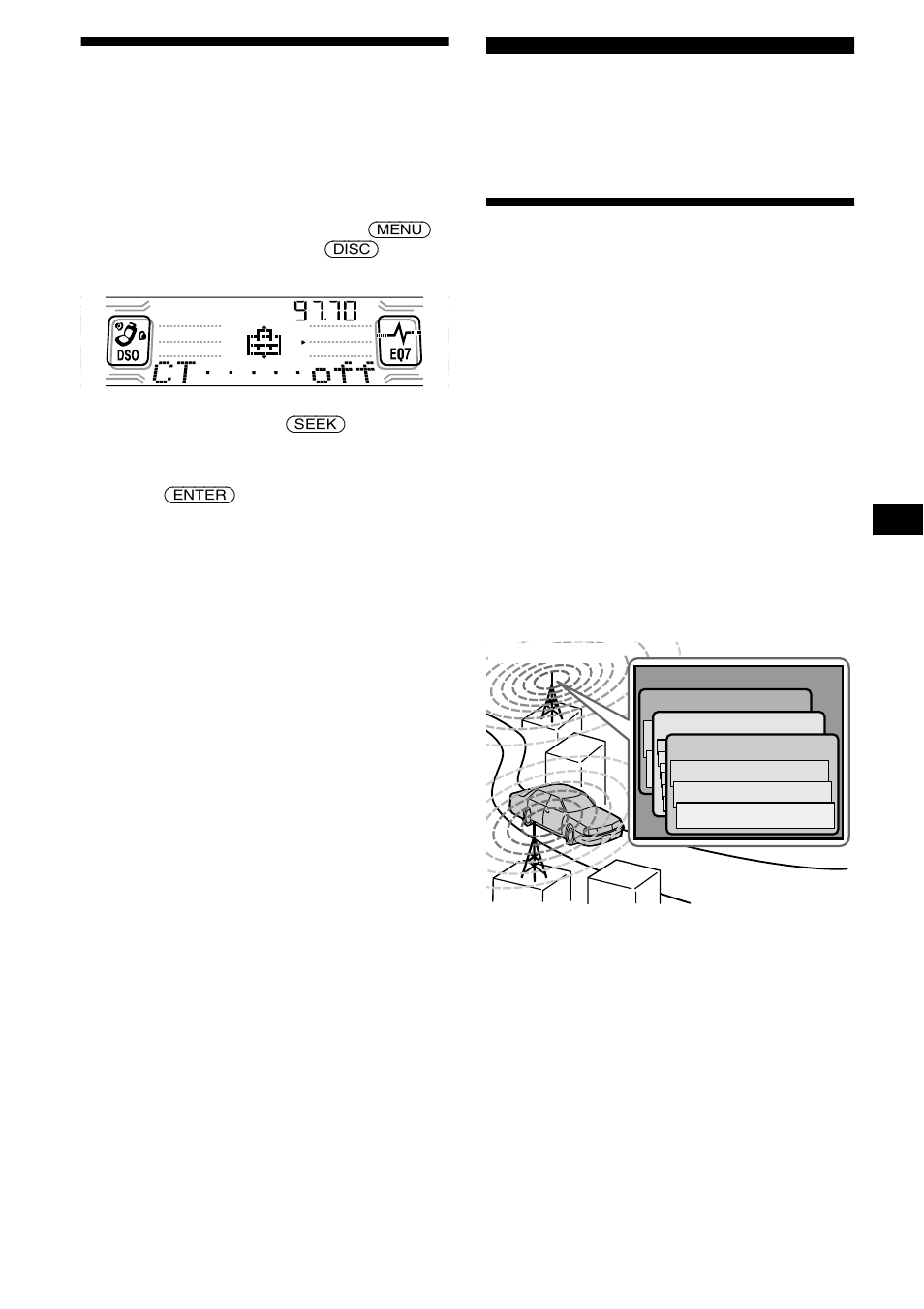 Setting the clock automatically — ct, Dab (optional), Overview of dab | Setting the clock automatically, 19 setting the clock automatically | Sony CDX-CA850 User Manual | Page 19 / 204