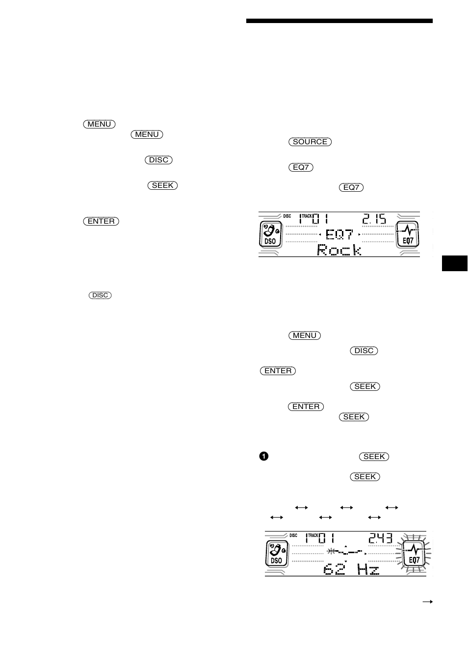 Setting the equalizer | Sony CDX-CA850 User Manual | Page 27 / 204