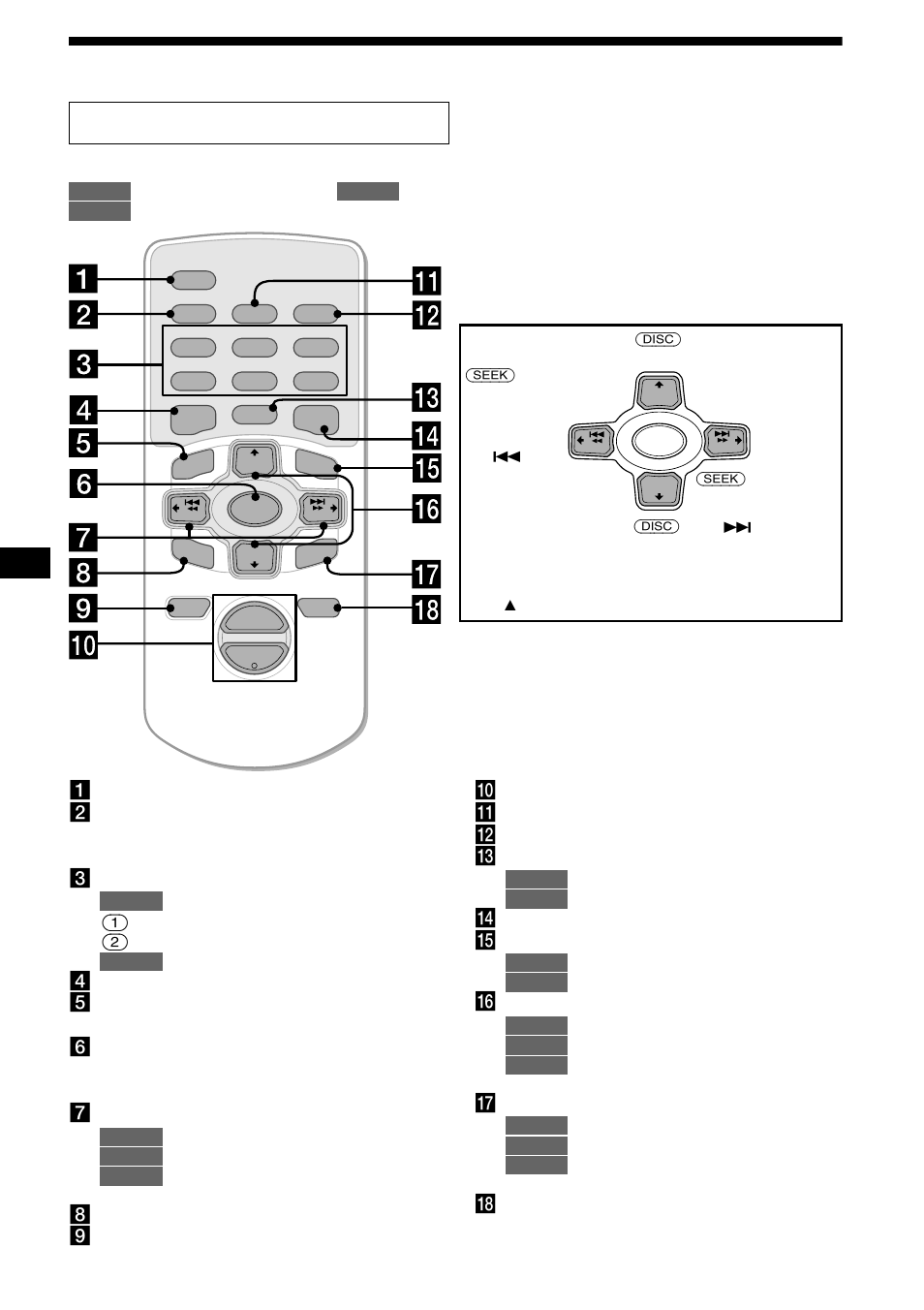 Ubicación de los controles, 4ubicación de los controles, Mando a distancia de tarjeta rm-x113 | Sony CDX-CA850 User Manual | Page 36 / 204