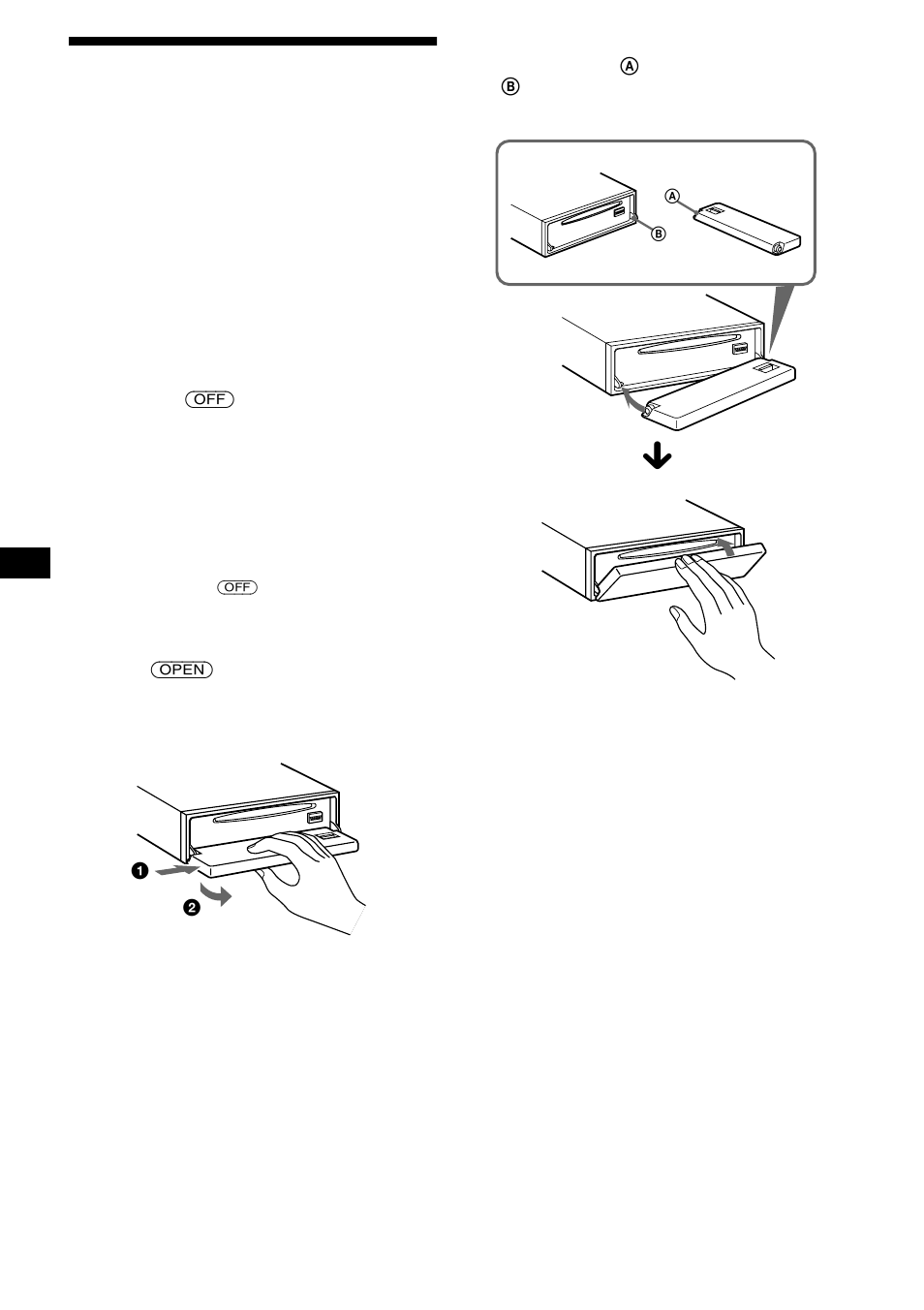 Extracción del panel frontal, 8extracción del panel frontal | Sony CDX-CA850 User Manual | Page 40 / 204