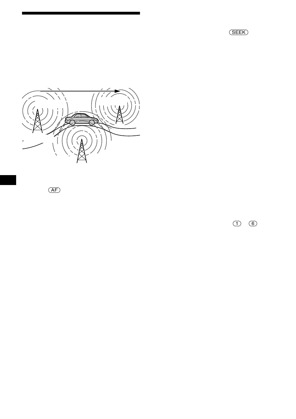 Resintonización automática para mejorar la, Recepción — función af | Sony CDX-CA850 User Manual | Page 48 / 204