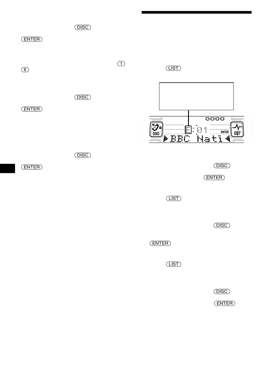 Sintonización de programas dab mediante, Una lista, Sintonización de programas dab mediante una lista | Sony CDX-CA850 User Manual | Page 54 / 204