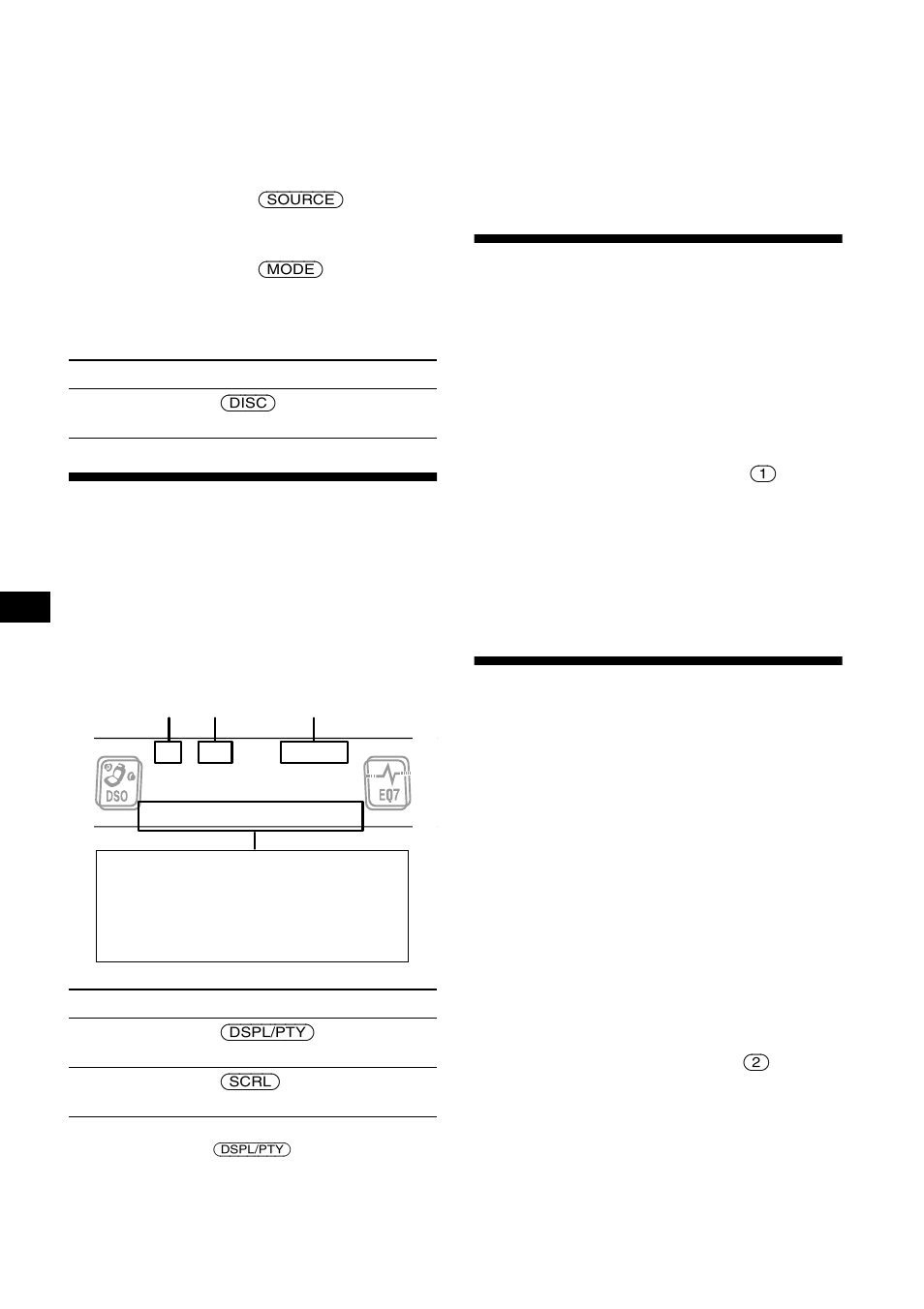 Repeat play, Spela spår i slumpvis ordningsföljd, Shuffle play | Visningsalternativ i teckenfönstret, Spela spår upprepade gånger | Sony CDX-CA850 User Manual | Page 76 / 204