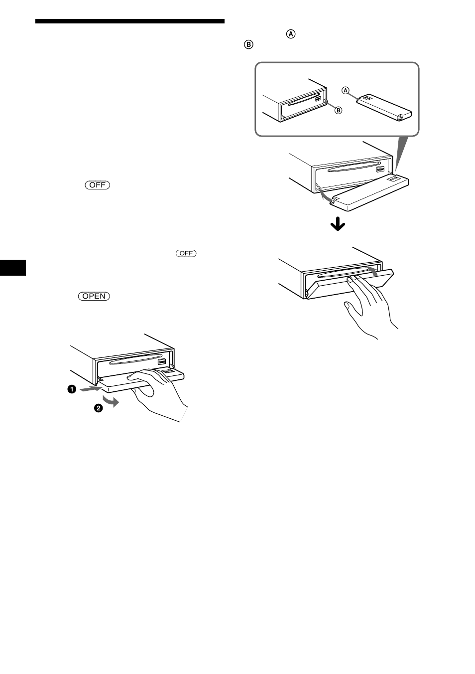 Detaching the front panel, 8detaching the front panel | Sony CDX-CA850 User Manual | Page 8 / 204