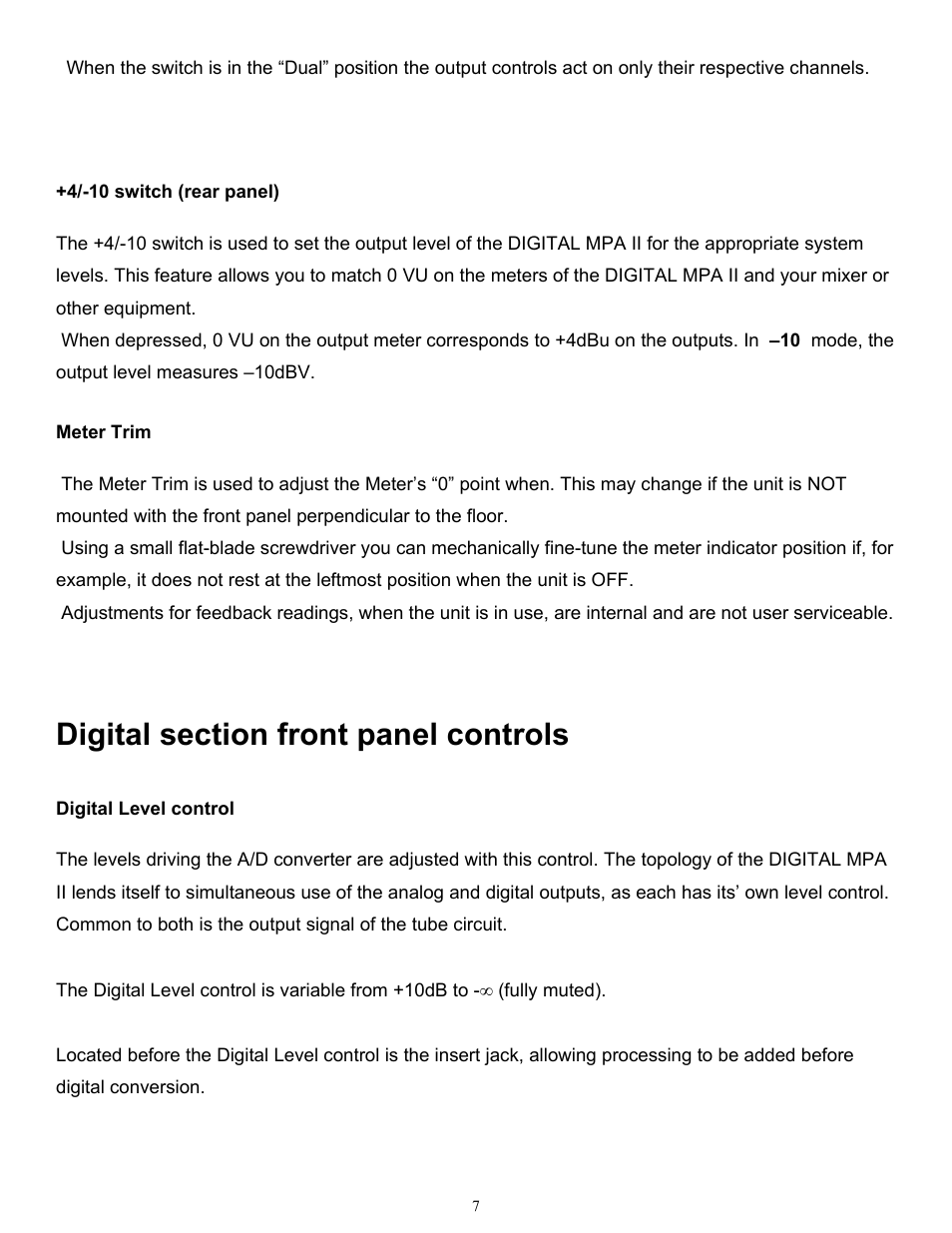 ART Pro Audio Digital MPA-II - Two Ch. Mic Pre w/ A/D Conversion User Manual | Page 10 / 24