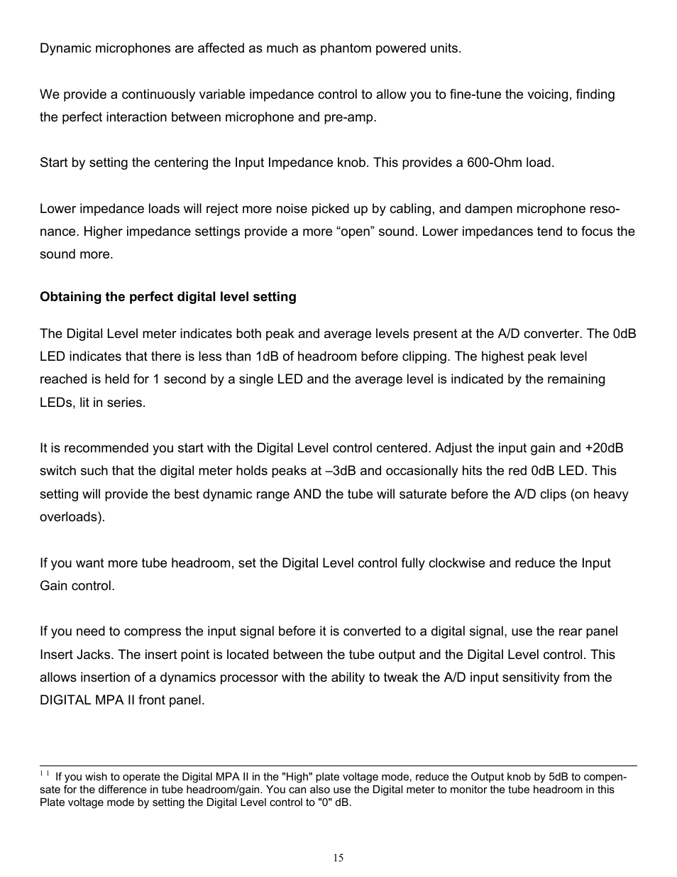 ART Pro Audio Digital MPA-II - Two Ch. Mic Pre w/ A/D Conversion User Manual | Page 18 / 24