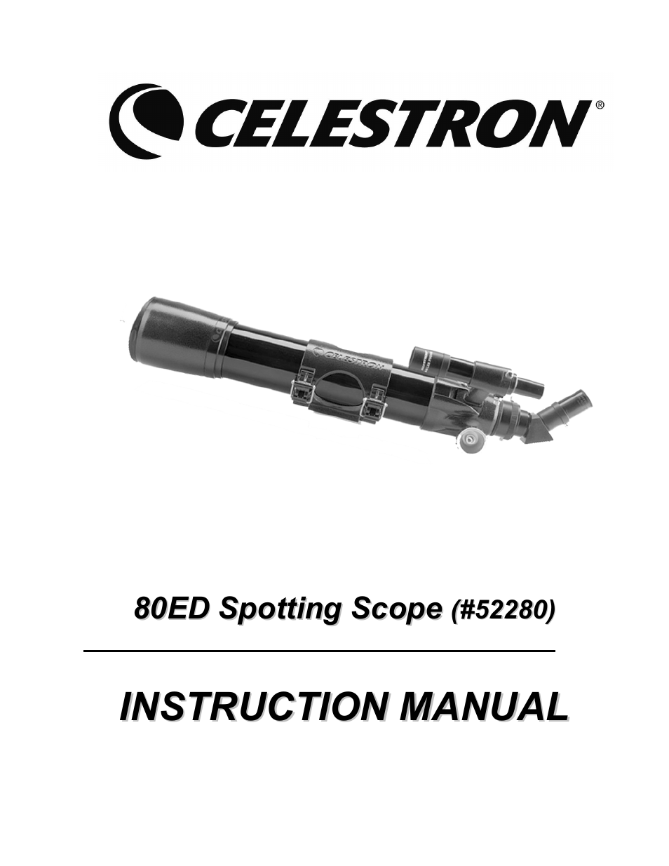 Celestron Refractor 80ED User Manual | 16 pages