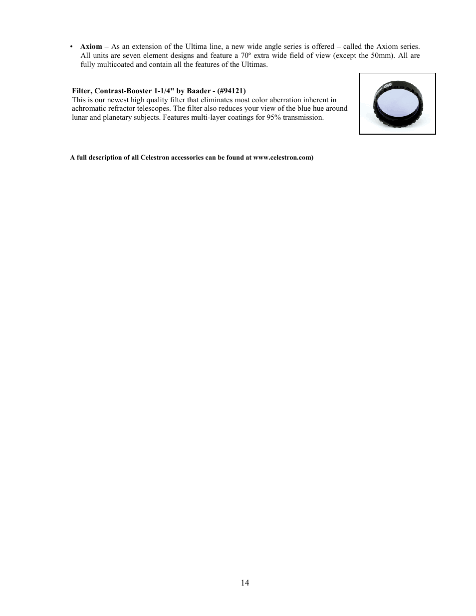 Celestron Refractor 80ED User Manual | Page 14 / 16