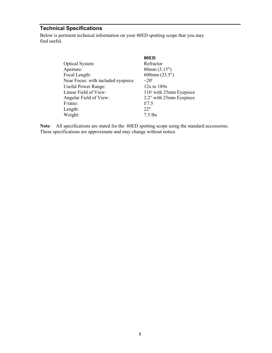 Celestron Refractor 80ED User Manual | Page 8 / 16