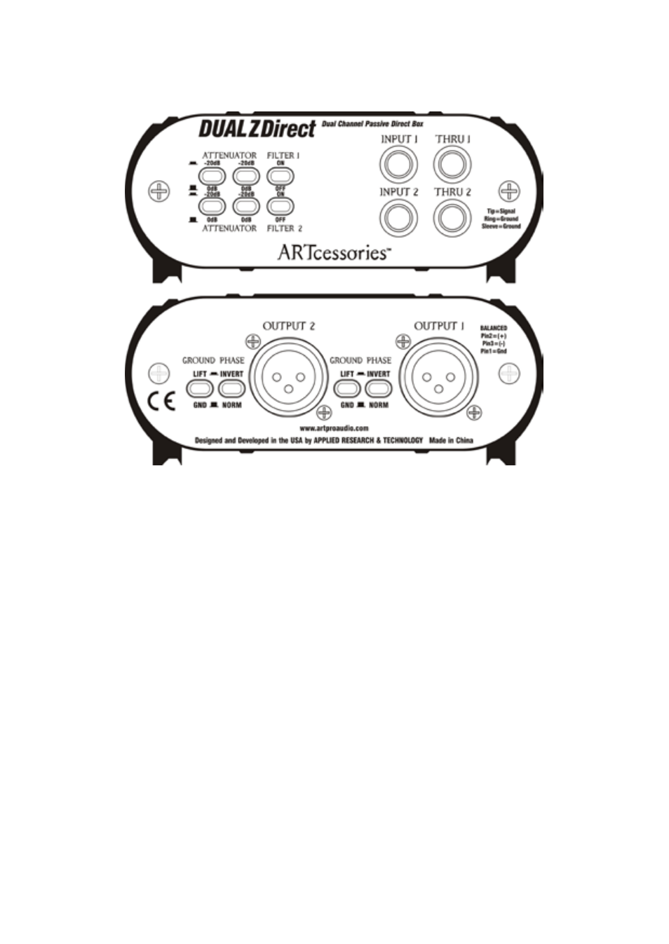 ART Pro Audio DUALZDirect - Dual Professional Passive Direct Box User Manual | Page 8 / 15