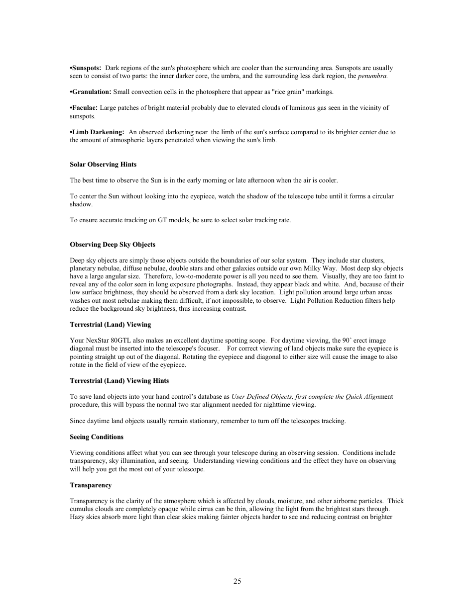 Celestron NexStar 80GTL User Manual | Page 25 / 44