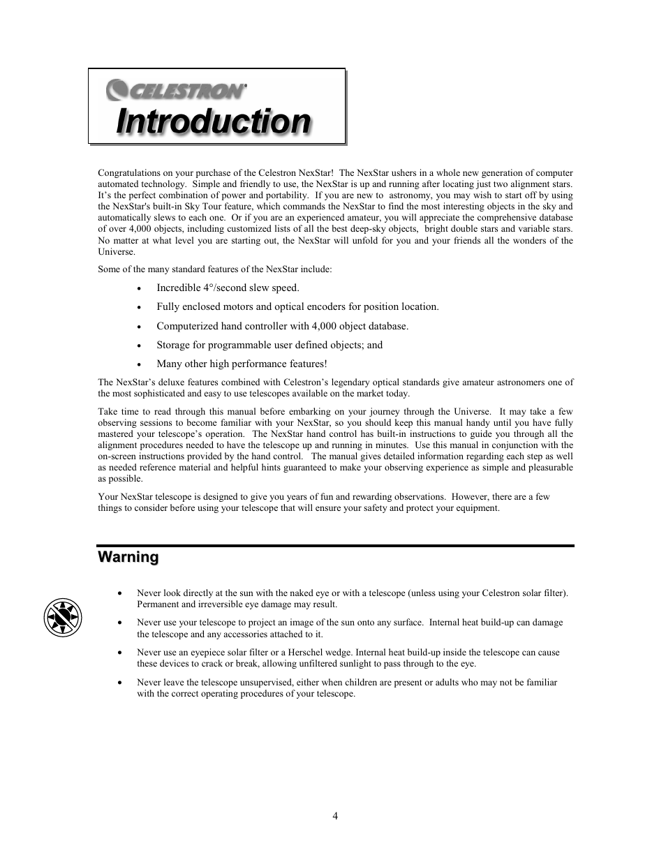 Celestron NexStar 80GTL User Manual | Page 4 / 44