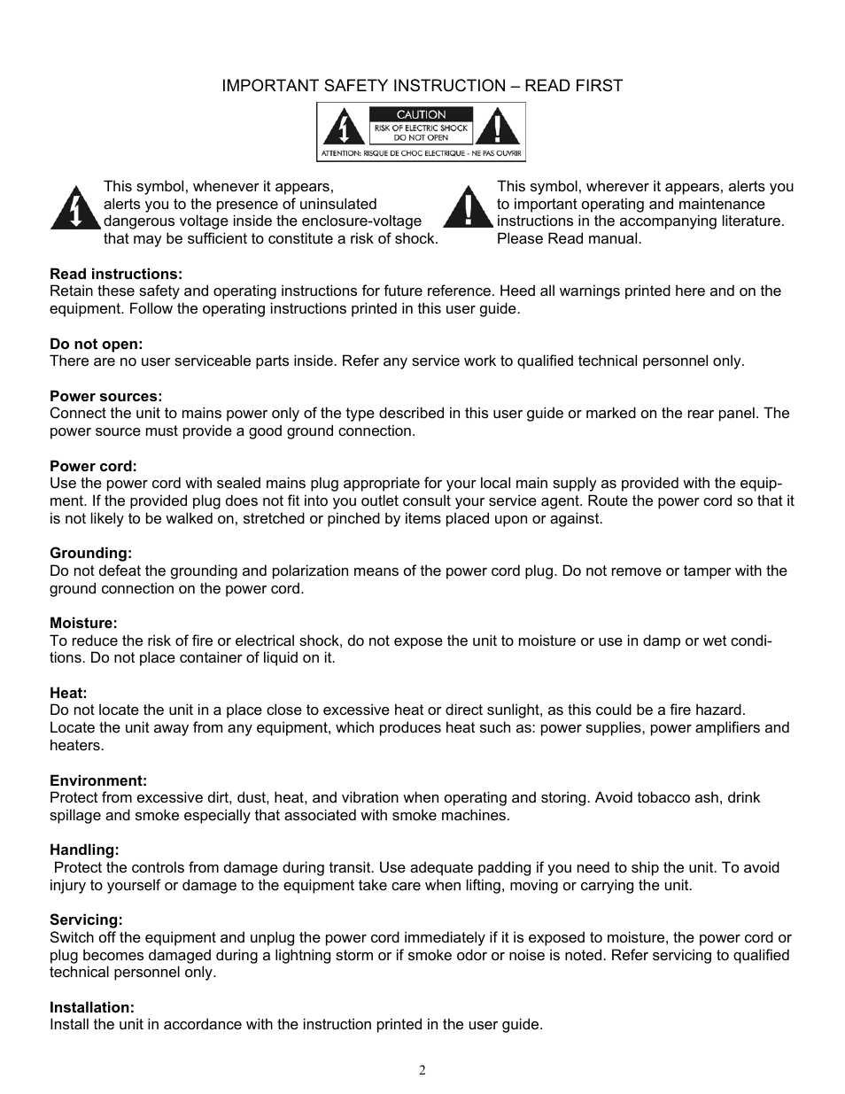 ART Pro Audio HD-131 - Single 31 Band Graphic Equalizer User Manual | Page 2 / 16