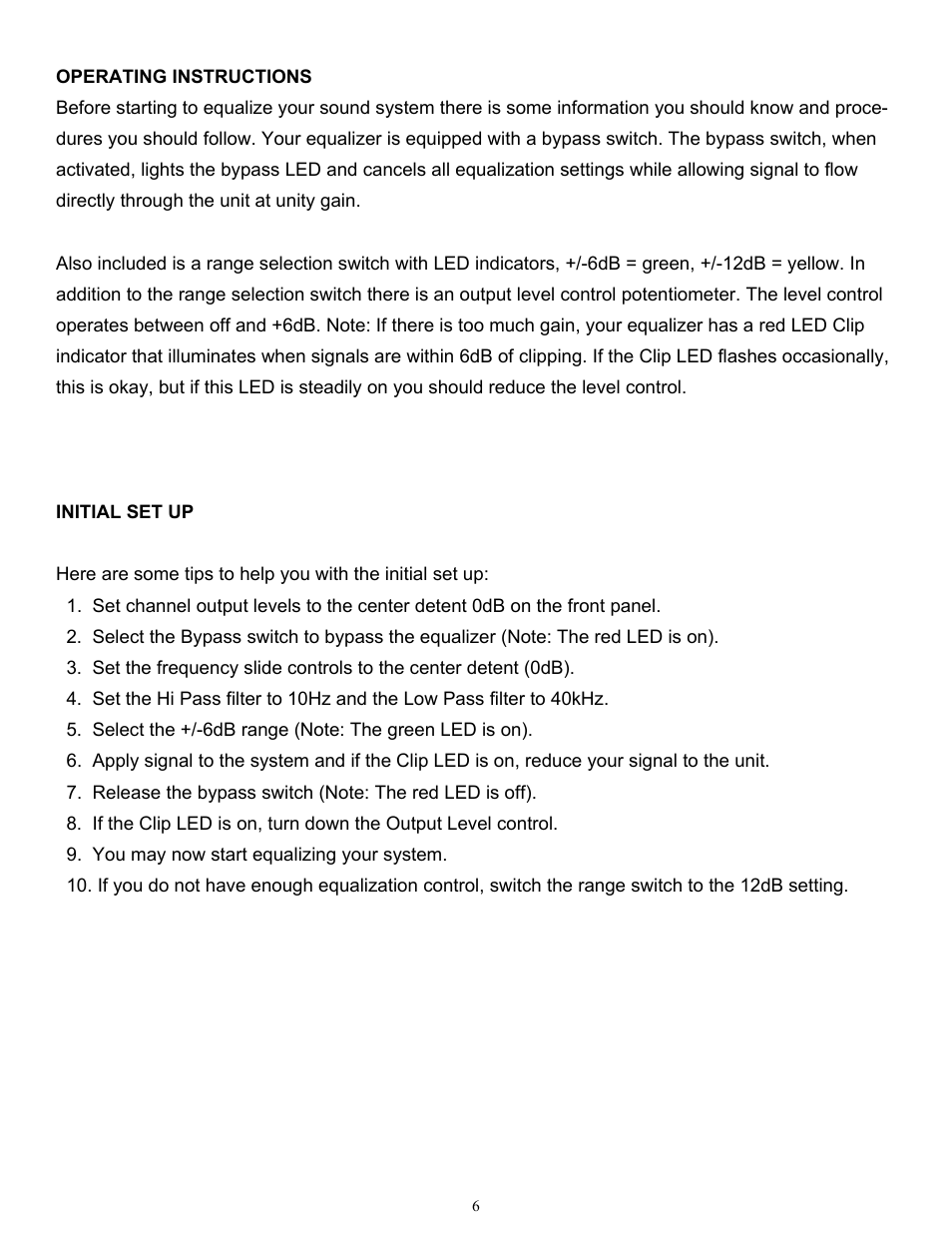 ART Pro Audio HD-131 - Single 31 Band Graphic Equalizer User Manual | Page 6 / 16