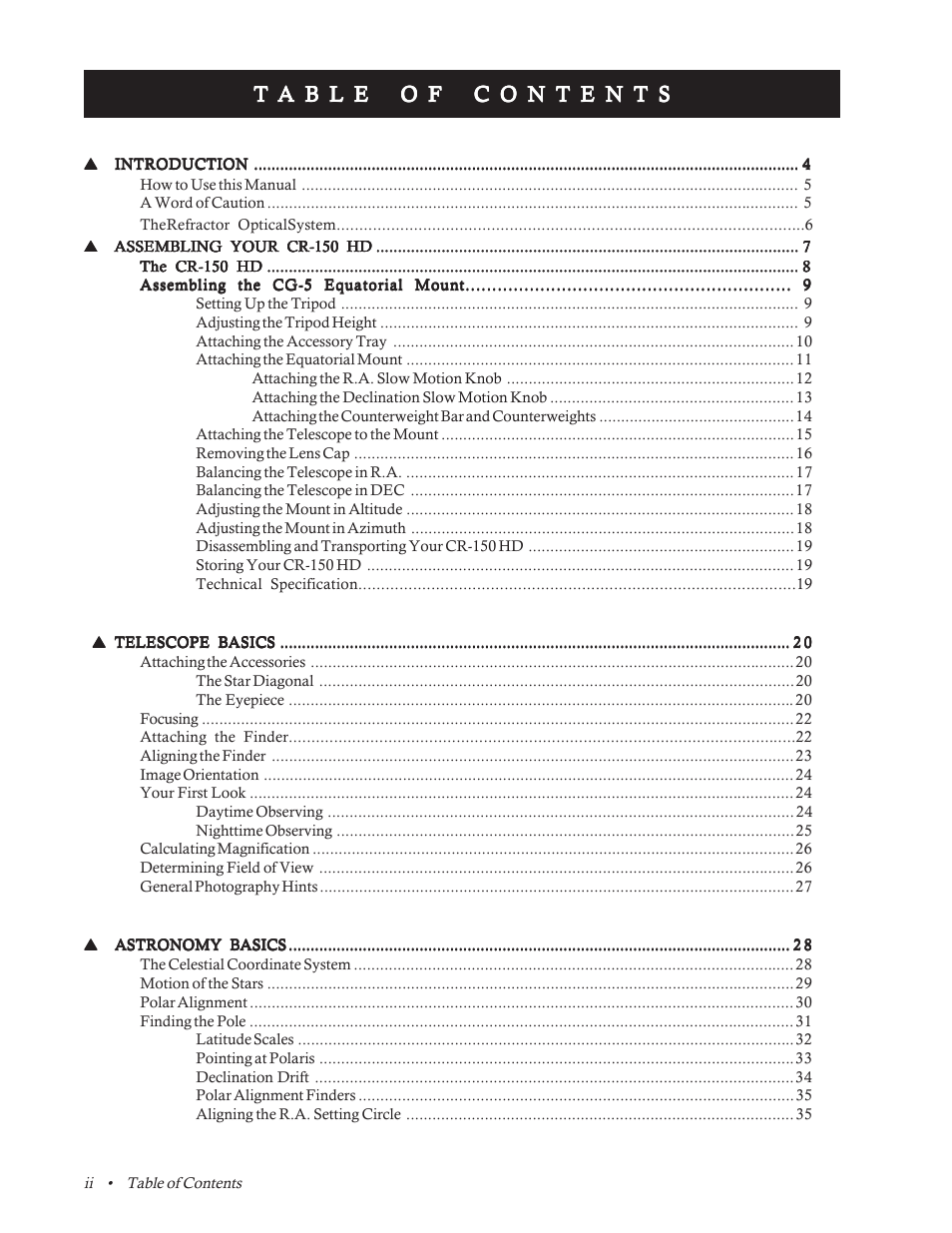 Celestron CR-150 HD User Manual | Page 2 / 59