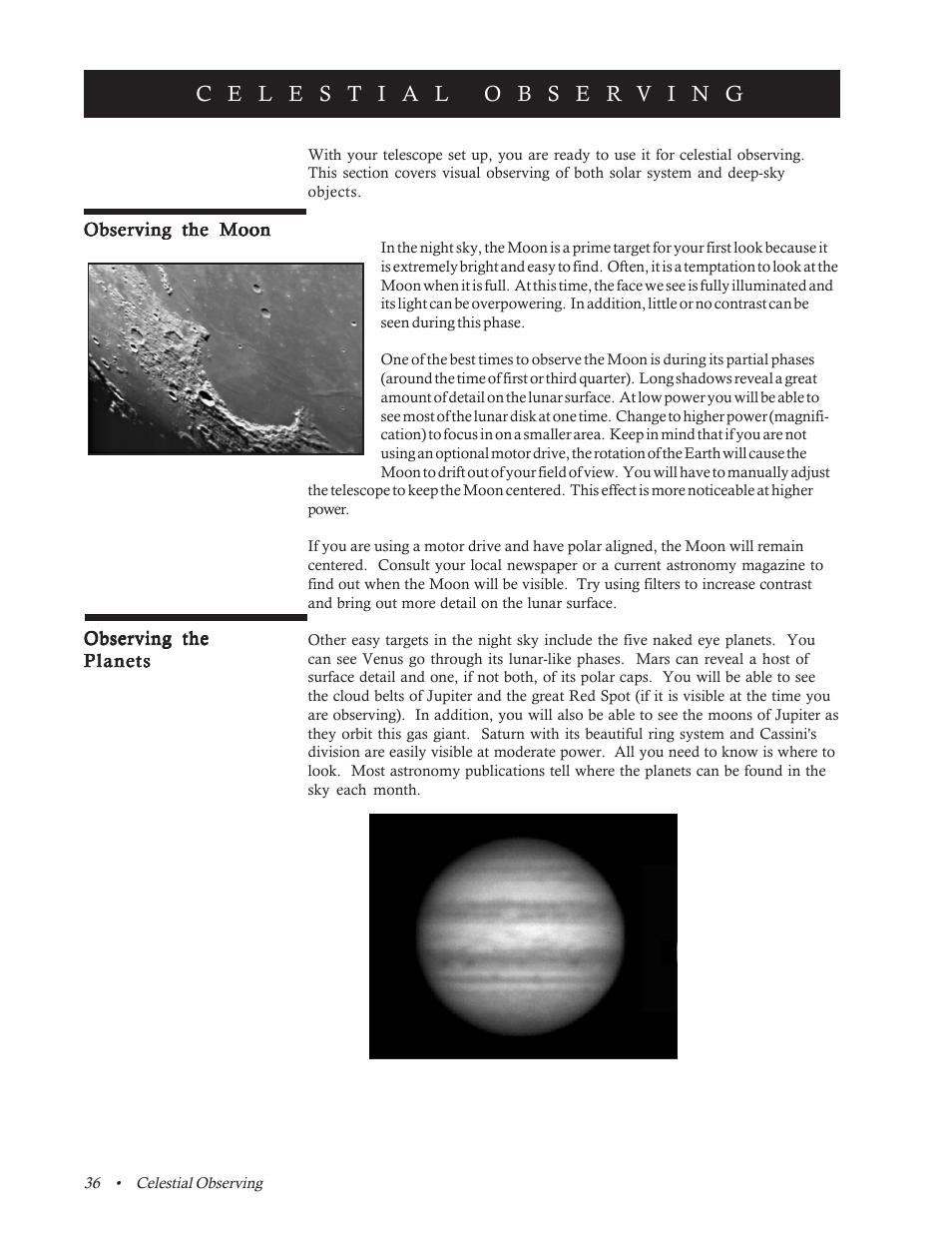 Celestial observing | Celestron CR-150 HD User Manual | Page 36 / 59