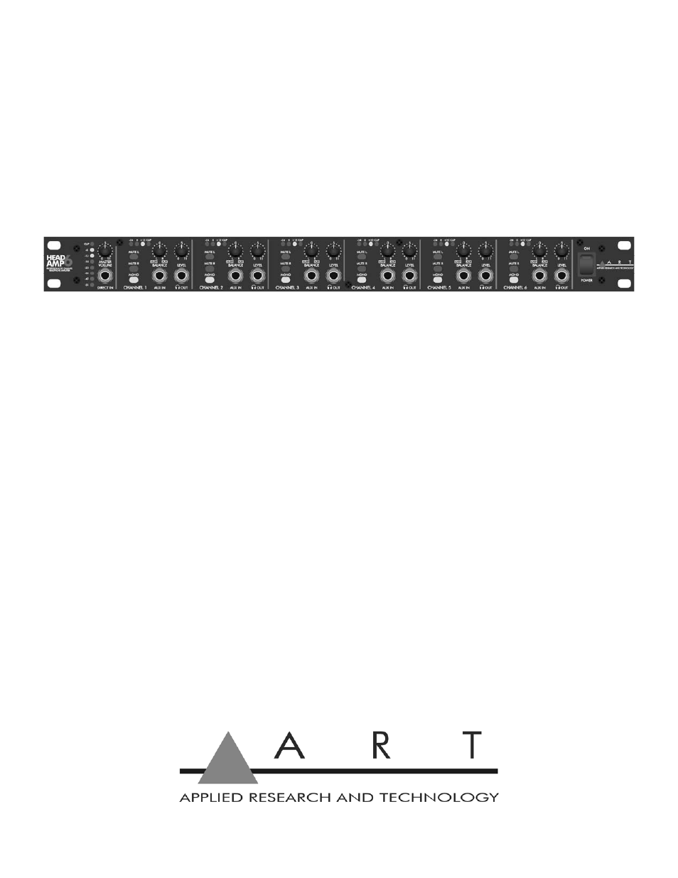 ART Pro Audio HeadAmp6 - 6 Ch. Headphone Amp User Manual | 12 pages