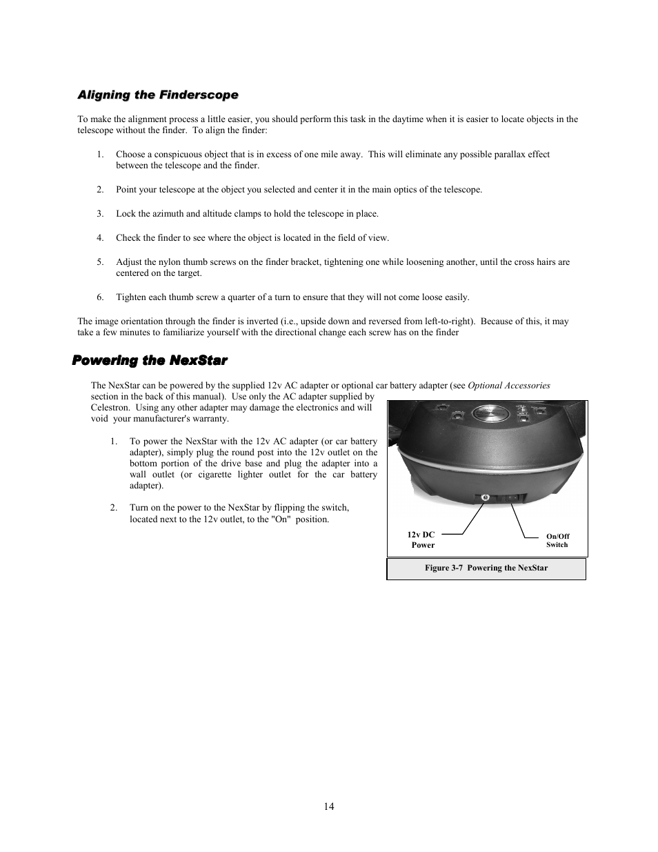 Celestron NexStar GPS 93507 User Manual | Page 14 / 74