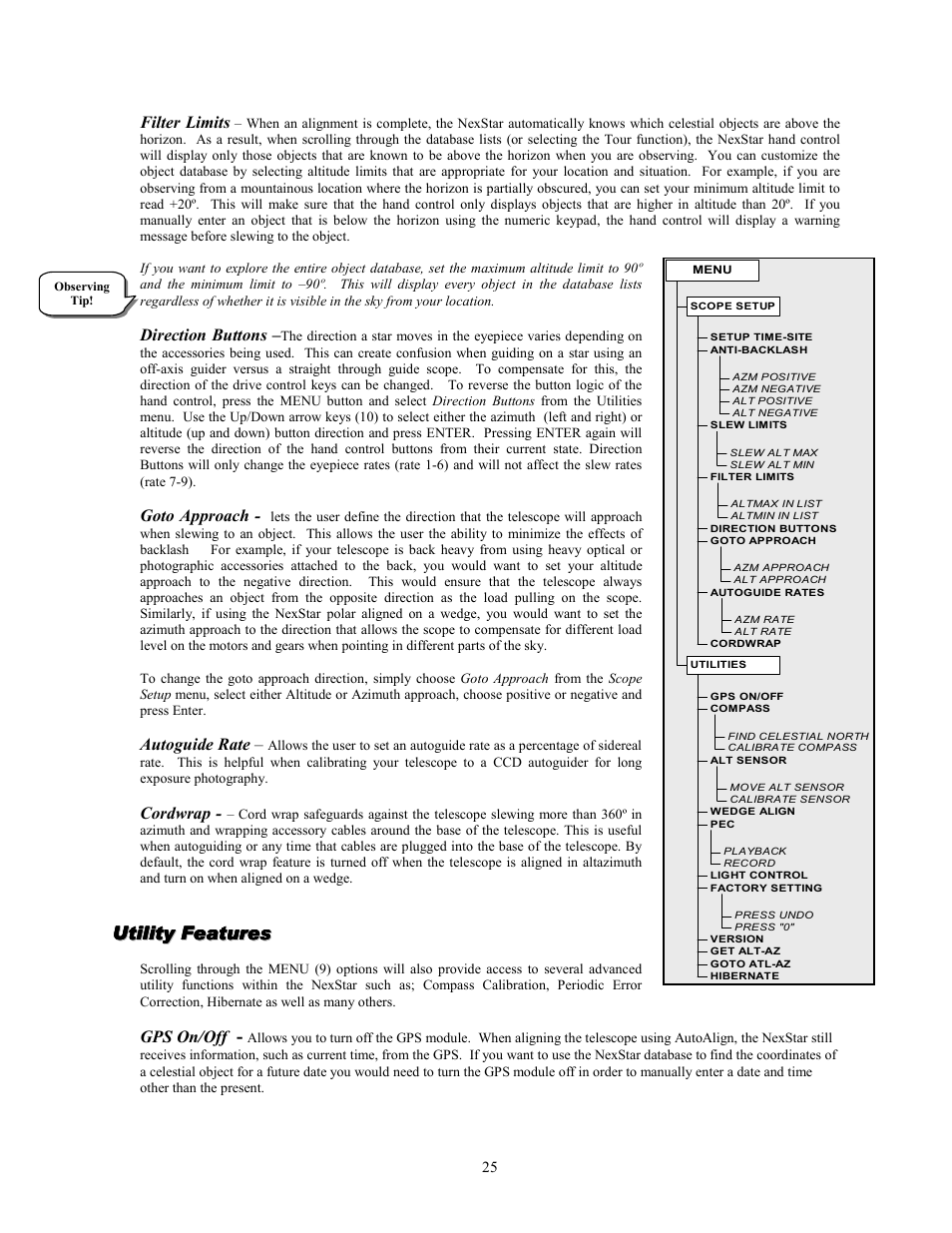 Celestron NexStar GPS 93507 User Manual | Page 25 / 74