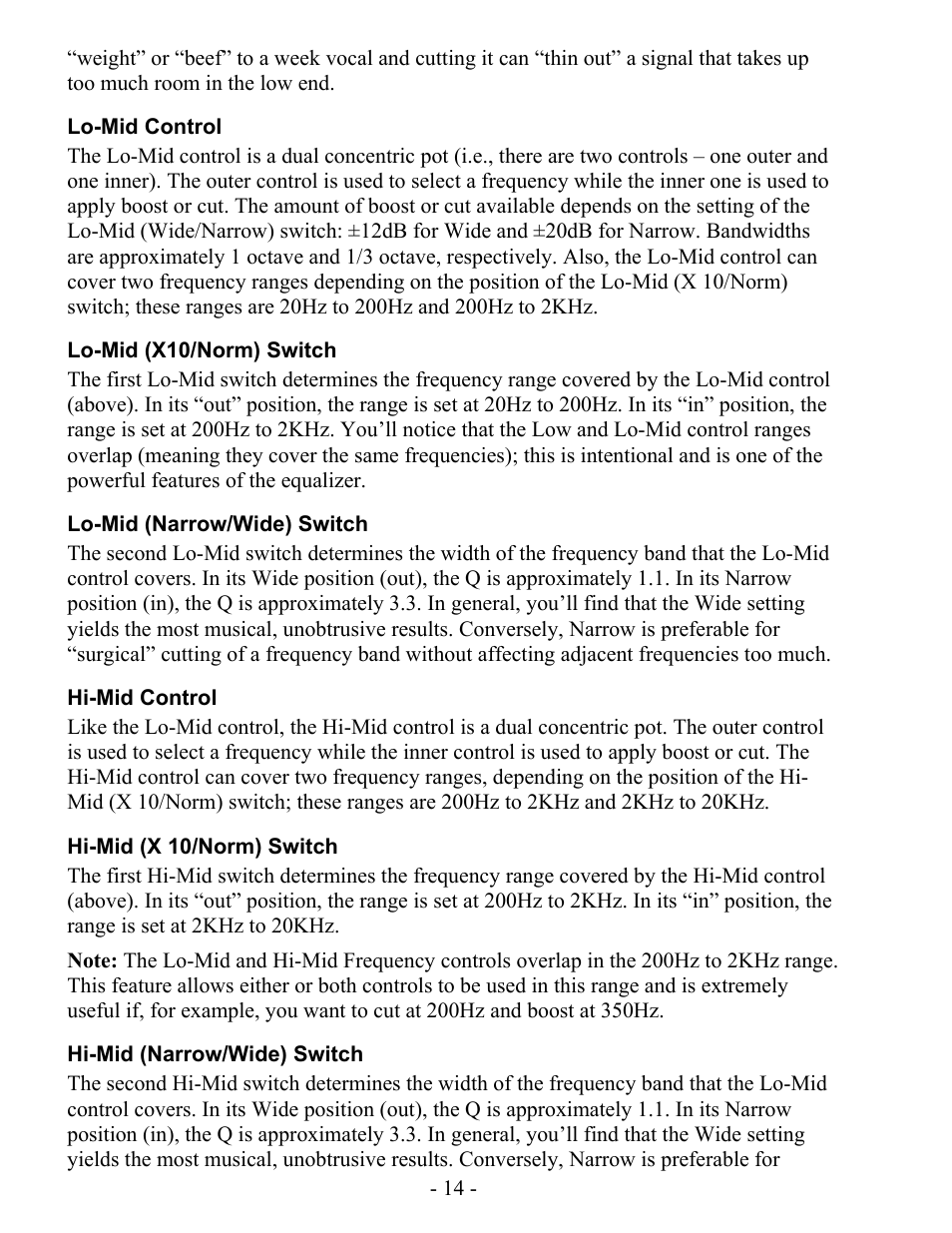 ART Pro Audio Pro Channel - Mic Preamp/Compressor/EQ User Manual | Page 15 / 27