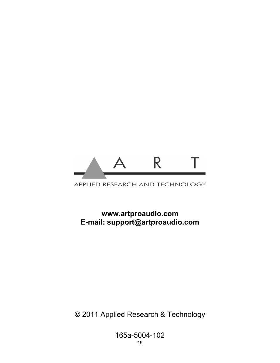 ART Pro Audio ProChannel II User Manual | Page 20 / 20