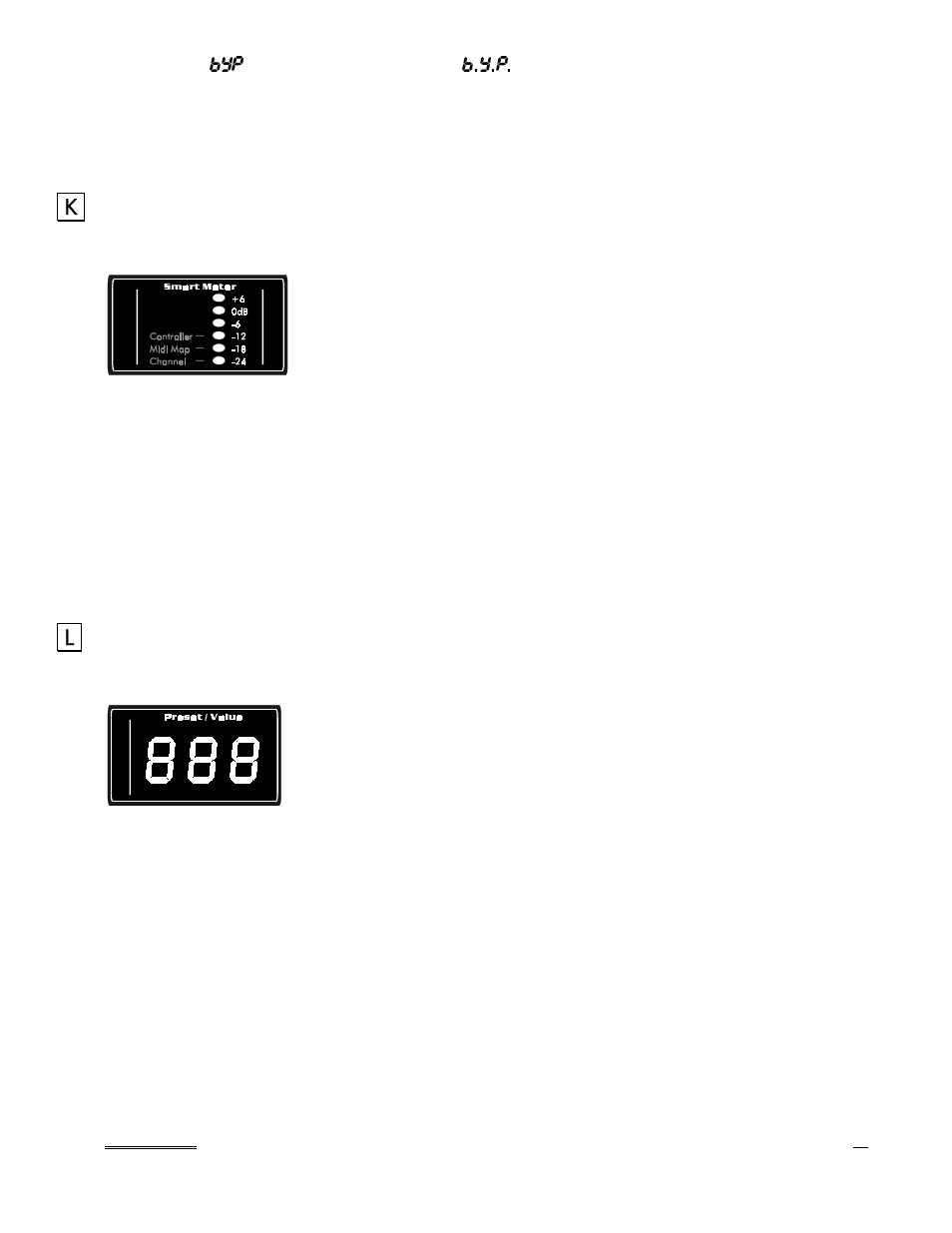 Smart meter leds, Numerical display, Special key combinations | Restoring presets, Numerical display (preset / value) window, Restoring presets to original factory settings | ART Pro Audio Quadra/Fx - Two Channel Effects Processor User Manual | Page 12 / 76
