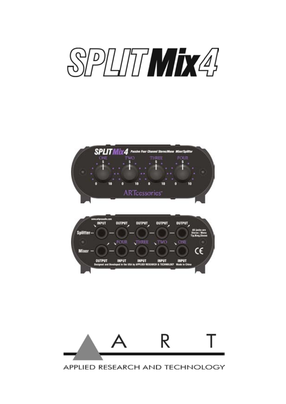 ART Pro Audio SPLITMix4 - Four Channel Passive Splitter/Mixer User Manual | 16 pages