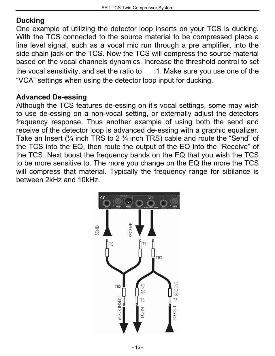 ART Pro Audio TCS - Twin Compressor System User Manual | Page 14 / 20