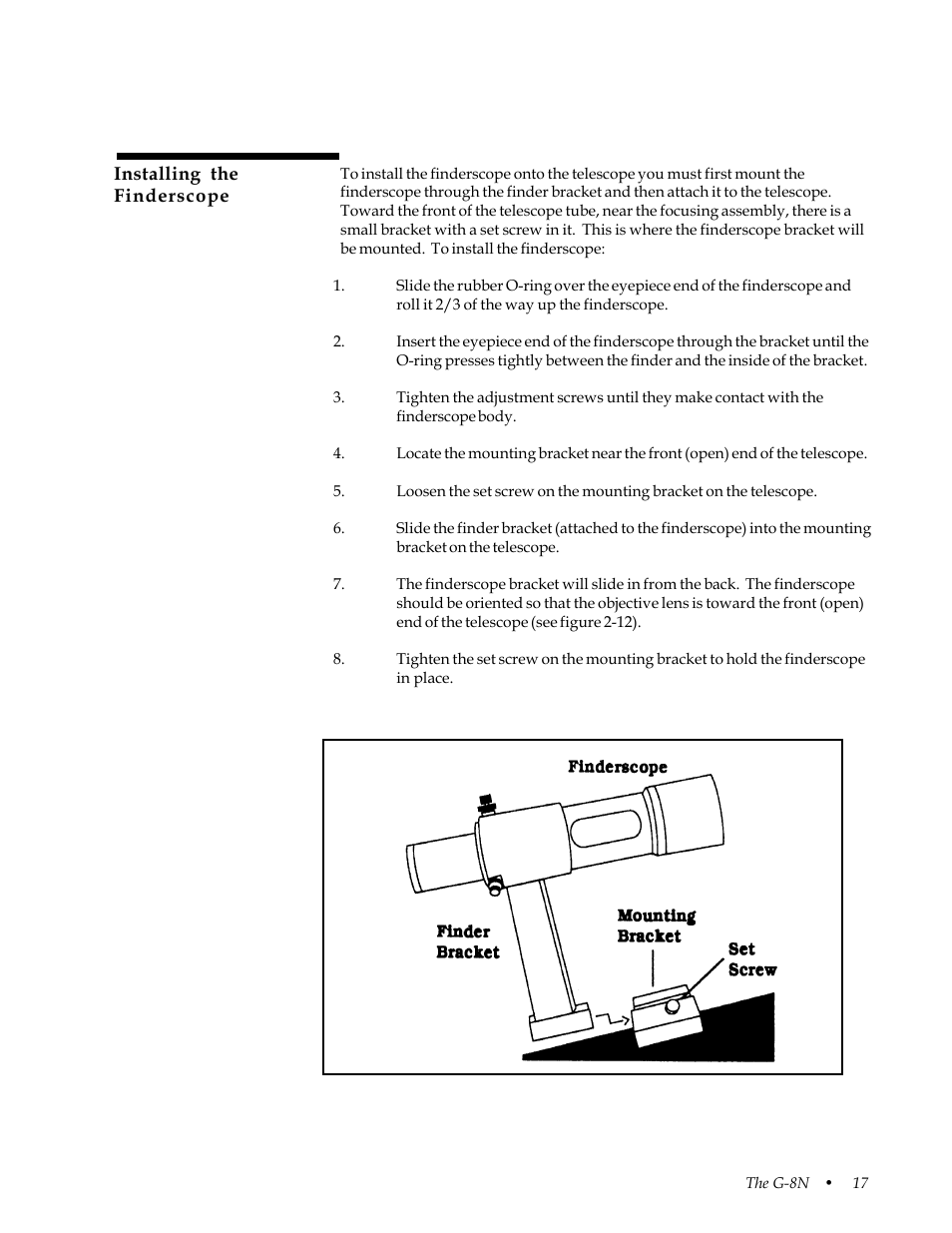 Installing the finderscope | Celestron 31058 User Manual | Page 20 / 60